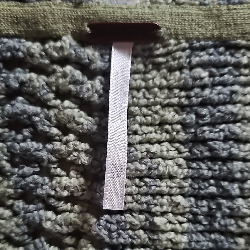 Free People Olive and Charcoal V-Neck Sweater - Picture 3 of 5